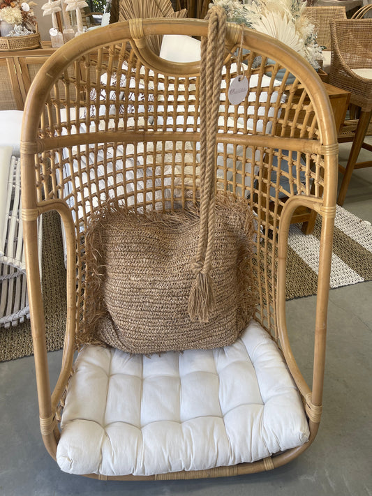 Basket Weave Cane Hanging Chair